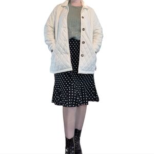BLAIR White Quilted Car Coat